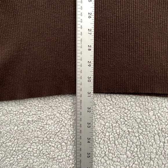 Point Zero Sweater Womens Large Long V-Neck Stripped Pull Over Long Sleeve Brown - Picture 7 of 10